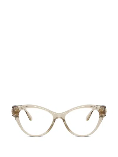 Swarovski Crystal-embellished Glasses In Gold