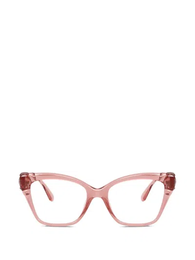 Swarovski Crystal-embellished Glasses In Pink