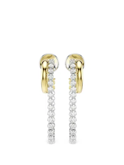 Swarovski Crystal-embellished Hoop Earrings In Multi