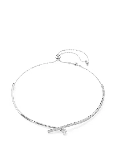 Swarovski Crystal-embellished Necklace In Silver