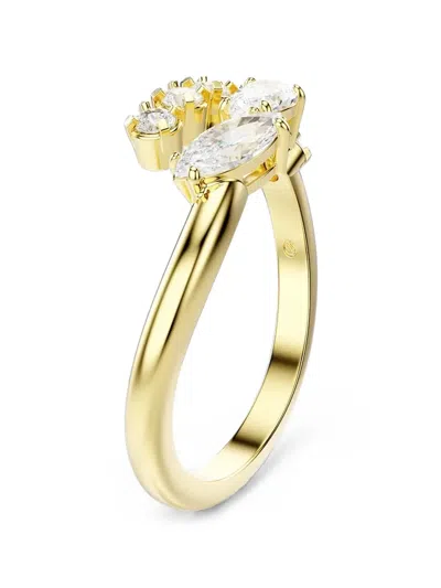Swarovski Crystal-embellished Open-band Ring In Transparent