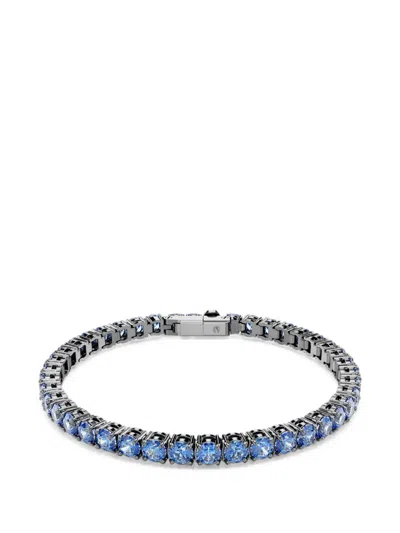 Swarovski Matrix Crystal-embellished Tennis Bracelet In Blue
