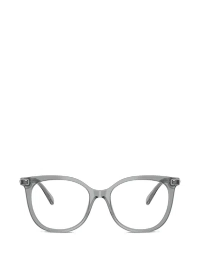 Swarovski Crystal-embellished Square-frame Glasses In Gray
