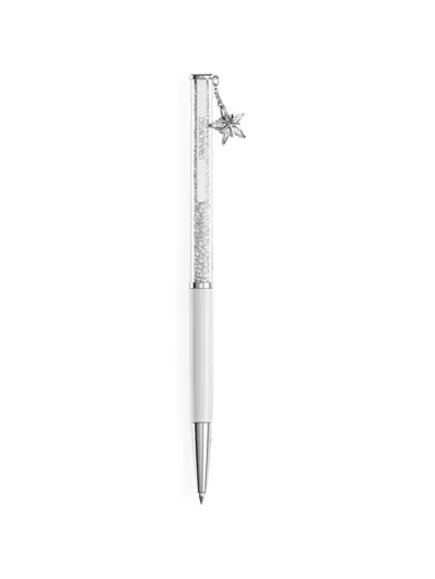 Swarovski Crystal-embellished Star-charm Ballpoint Pen In White