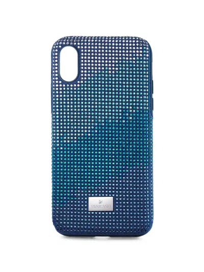 Swarovski Crystalgram Iphone Xs Max Phone Case In Blue