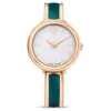 Swarovski Crystalline Bangle Watch In Green