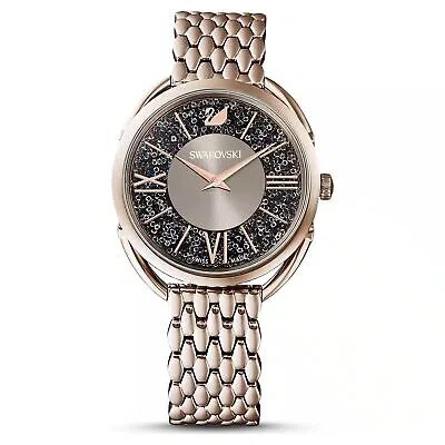 Pre-owned Swarovski Crystalline Glam 5452462 Champagne Gold & Crystal Quartz Watch $413