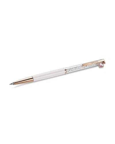 Swarovski Crystalline Heart Ballpoint Pen In White