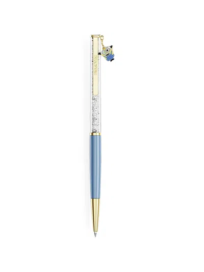 Swarovski Crystalline Minion-charm Pen In Blue