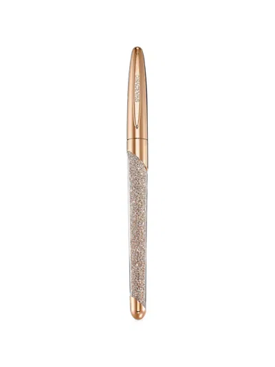 Swarovski Crystalline Rollerball Crystal-embellished Ballpoint Pen In Gold