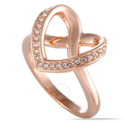 Swarovski Cupidon Rose Gold Plated Crystal Ring In Multi-color