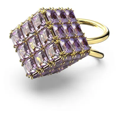 Swarovski Curiosa Cocktail Ring In Purple
