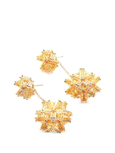 Swarovski Curiosa Crystal Drop Earrings In Gold