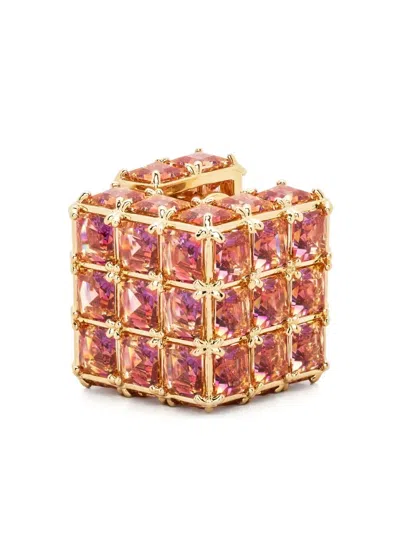 Swarovski Curiosa Single Stud Earring In Orange