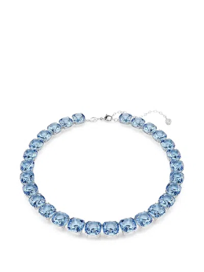 Swarovski Cushion-cut Crystal Necklace In Transparent