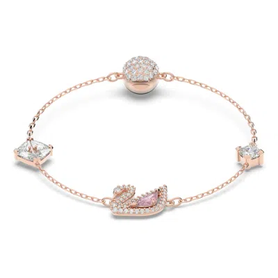 Swarovski Dazzling Swan Bracelet In Pink