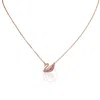 Swarovski Dazzling Swan Necklace In Pink/rose Gold Tone/gold Tone