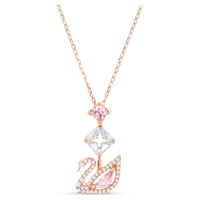 Swarovski Dazzling Swan Y-halskette In Pink