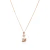 Swarovski Dazzling Swan Y Necklace In Pink