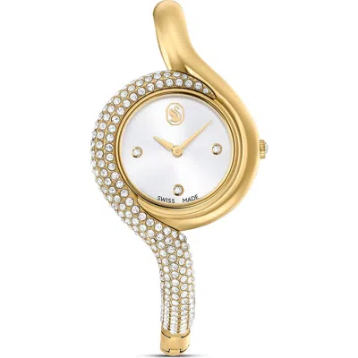Swarovski Dextera Asymmetric Bracelet Watch, 29mm In Gold