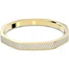 Swarovski Dextera Pave Octagon Bangle Bracelet In Gold Tone