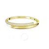 Swarovski Dextera Bangle Gold Shiny Crystal In White
