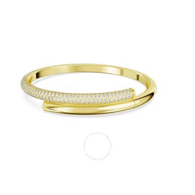Swarovski Dextera Bangle Gold Shiny Crystal In White