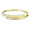 Swarovski Dextera Bangle Gold Shiny Crystal In White