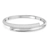 Swarovski Dextera Crystal Pave Crossover Bangle Bracelet In White