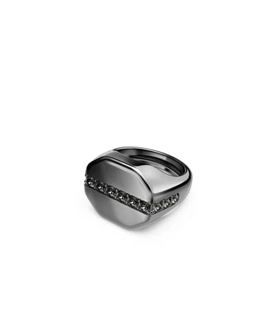 Swarovski Dextera Black Ruthenium Plated Octagon Ring