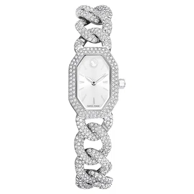 Swarovski Dextera Chain Watch In Silver Tone