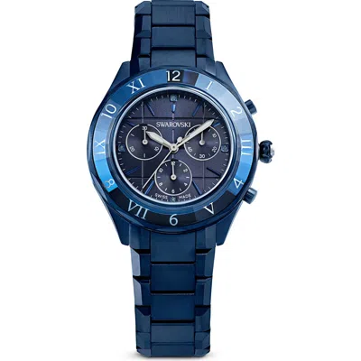 Swarovski Dextera Chronograph Bracelet Watch, 40mm In Blue