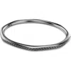 Swarovski Dextera Faceted Crystal-embellished Bangle In Gray