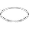 Swarovski Dextera Pave Crystal Geometric Bangle Bracelet In Silver