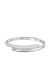Swarovski Dextera Crystal Pave Crossover Bangle Bracelet In Metallic