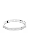 Swarovski Crystal Dextera Bangle Octagon Shape Pave Medium White Rhodium Plated In White
