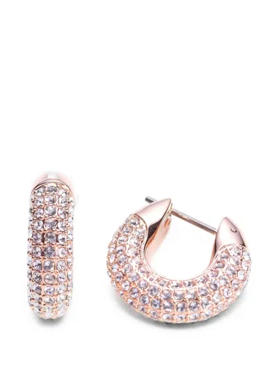 Swarovski Dextera Crystal Hoop Earrings In Pink