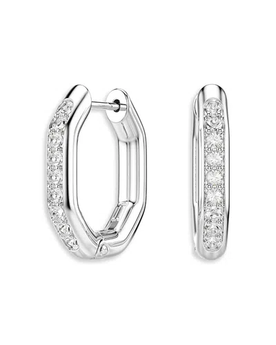 Swarovski Dextera Crystal Octagon Hoop Earrings In Metallic