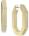 Swarovski Dextera Crystal Pave Geometric Earrings In Gold