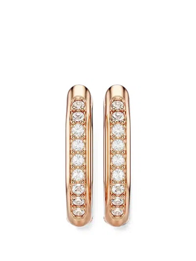 Swarovski Dextera Crystal-embellished Hoop Earrings In Gold