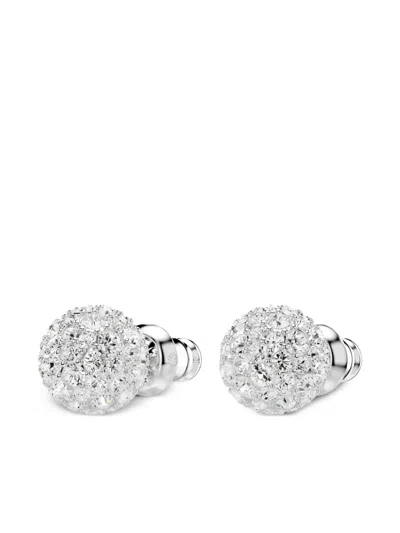 Swarovski Dextera Crystal-sphere Earrings In Silver