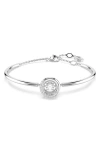Swarovski Dextera Crystal-embellished Bangle Bracelet In Silver