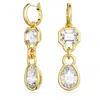 Swarovski Dextera Crystal Drop Earrings In White