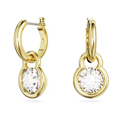Swarovski Women's Dextera Goldtone & Crystal Round-cut Drop Earrings In White