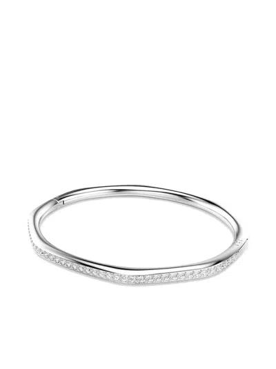 Swarovski Dextera Faceted Crystal-embellished Bangle In Metallic