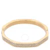 Swarovski Dextera Gold-tone Plated Octagon Bracelet In White