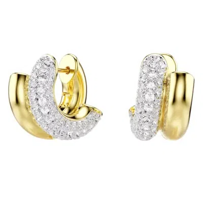 Swarovski Dextera Gold-tone Plated Hoop Earrings