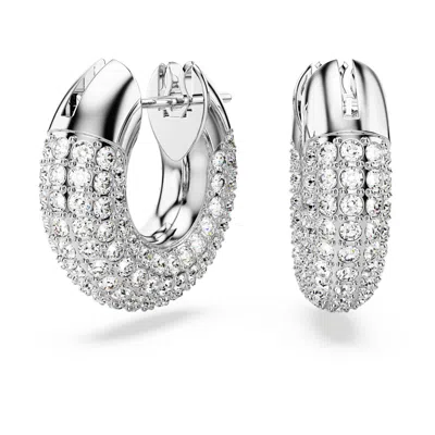 Swarovski Dextera Hoop Earrings In White