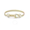 Swarovski Ladies Dextera Gold-tone Plated Mixed Links Pave Bracelet