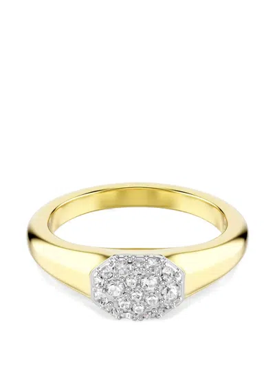 Swarovski Dextera Octagon Embellished Ring In Gold
